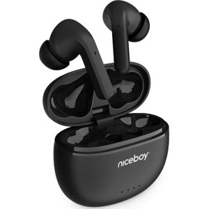 Niceboy HIVE Pins 3 ANC Zwart (ANC, 10 h, Draadloze), Koptelefoon, Zwart