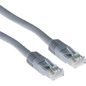 ACT Grijze 25 meter U/UTP CAT5E patchkabel met RJ45 connectoren. Cat5e u/utp grijs 25,00m (UTP, CAT5e, 25 m), Netwerkkabel