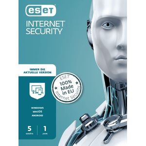 ESET Internet Security 2021 5 Gebruikers 1 Jaar DE Mini Box voor Windows
