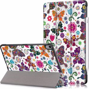 Cover-Discount iPad Air 10.9 - Drieluik Smart Case Vlinder (iPad Air), Tablethoes, Blauw, Groen, Paars, Rood, Roze, Veelkleurig, Wit