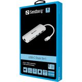 Sandberg USB-C Dock - HDMI - LAN - SD - USB - 61W