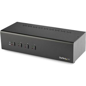 StarTech.com 4 poorts Dual-monitor DVI KVM switch met USB 3.0 hub