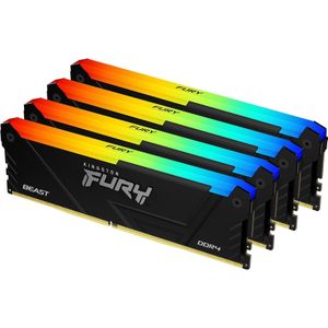 Kingston Technology FURY 64GB 3200MT/s DDR4 CL16 DIMM (Sets van 4) Beast RGB