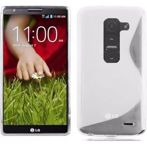 Cadorabo TPU S-Line Cover (LG G2 Mini), Smartphonehoes, Wit