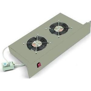 Triton 19" ventilatorlade, 2 ventilatoren, 2U, Accessoires voor serverkasten, Grijs