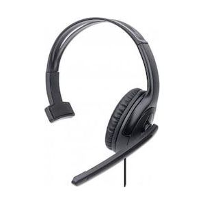 Manhattan - Mono USB - Headset - Zwart - Bedraad, USB-A