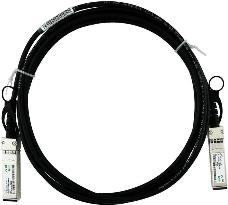 BlueLAN - DAC SFP+ Kabel - Zwart - 5 Meter - Tot 10 Gbit/s