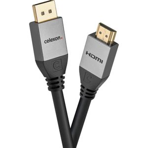 Celexon DisplayPort naar HDMI kabel 4K 5,0 m - Professionele lijn (5 m, HDMI), Videokabel