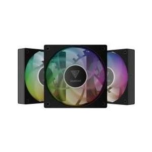 Gamdias NOTUS M1-1203 ARGB 3-pack Kastventilator - Kastventilator - 1.600 rpm (120 mm, 3 x), PC ventilator, Zwart
