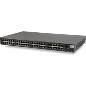 Microchip 24-POORTS BT 90W NMS AC EU SNOER (24 ports), Netwerkschakelaar, Zwart