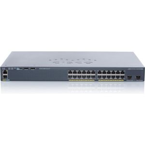 Cisco Katalysator 2960-X 24 GigE 4 (24 ports), Netwerkschakelaar, Zwart