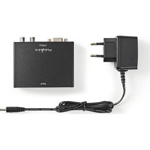 Nedis HDMI T Converter HDMIT Ingang VGA Vrouwelijk / 2X RCA Vrouwelijk 1-weg 1280x768 1,65 Gbps Aluminium (0.07 m), Audiokabel