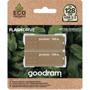 Goodram 2-PACK UME3-1280EFR11-2P USB flash drive 256 GB USB Type-A 3.2 Gen 1 (3.1 Gen 1) Brons, Bruin