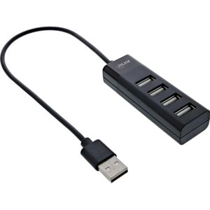 InLine - 33293H - Docking Station - Zwart - USB 2.0 Hub - 4 Poorten