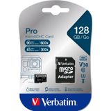 Verbatim Pro MicroSDXC 128GB - Klasse 10 - UHS-I - Waterbestendig