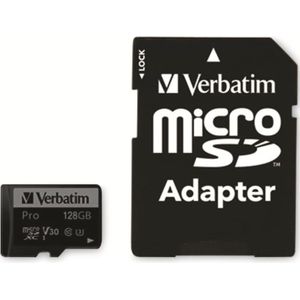 Verbatim Pro MicroSDXC 128GB - Klasse 10 - UHS-I - Waterbestendig