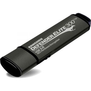 Kanguru Defender Elite300 - 512 GB - FIPS 140-2 Lev (512 GB, USB-A), USB-stick, Zwart