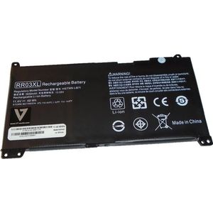 V7 Laptop Batterij (equivalent van: HP RR03XL, HP 851477-421, HP 851610-850) (6 Cellen, 3930 mAh), Notebook batterij, Zwart