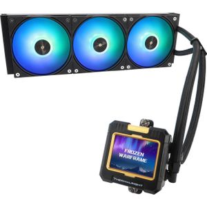 Thermalright Frozen Warframe 360 Zwart ARGB - AIO, 360mm, LCD, CPU waterkoelers, Zwart