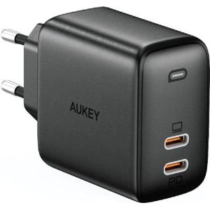Aukey Omnia Mix (65 W, GaN-technologie, Stroomvoorziening 3.0), USB-lader, Zwart