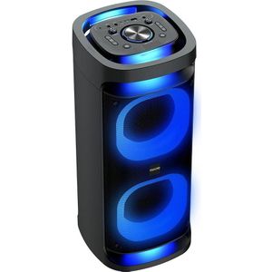 Irradio IR-PS80 OMNIA4-Sound, Party-Lautsprecher mit RGB-LED (3.40 h), Bluetooth luidspreker, Zwart
