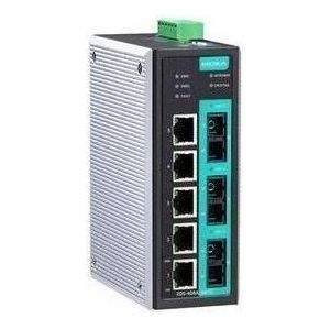 Moxa EDS-408A-1M2S-SC - Beheerde Ethernet-switch op instapniveau met 5 10100BaseT(X)-poorten, 1 100B (8 ports), Netwerkschakelaar