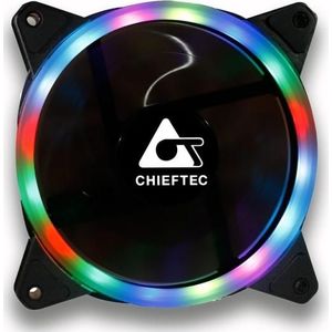 Chieftec AF-12RGB koelsysteem voor computers Ventilator 12 cm Zwart 1 stuk(s)
