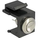 Delock - Keystone Drukknop - Zwart - Netwerkaccessoires