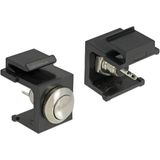 Delock - Keystone Drukknop - Zwart - Netwerkaccessoires