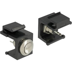 Delock - Keystone Drukknop - Zwart - Netwerkaccessoires