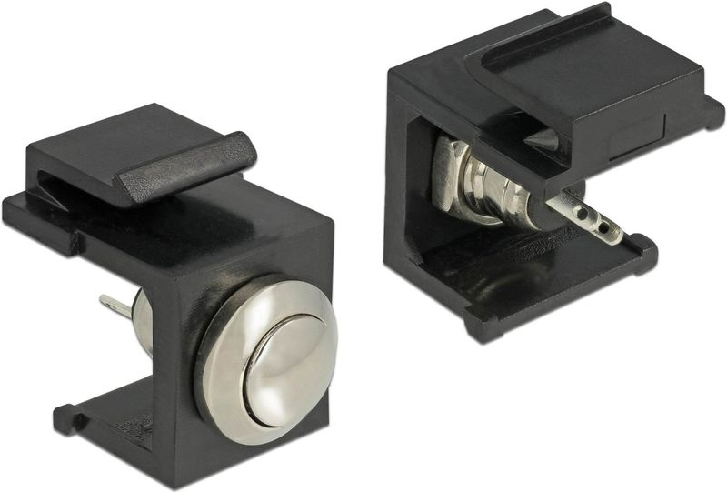 Delock - Keystone Drukknop - Zwart - Netwerkaccessoires