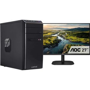 Captiva Power Starter R83-024 TFT Bundel Ryzen 5 Radeon Graphics (1000 GB, 16 GB, AMD Ryzen 5 8500G, Radeon 740M), PC, Zwart