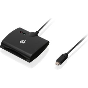 Iogear - USB-C CAC - Geheugenkaartlezer - Zwart - USB 3.2 Gen 1, Compatibel met verschillende geheugenkaartformaten