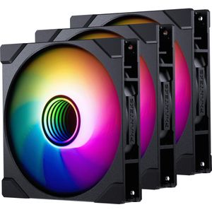 Phanteks - M25 Gen2 D-RGB - Ventilator - Zwart - 140 mm - 3 stuks