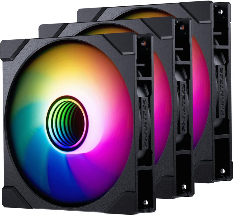 Phanteks - M25 Gen2 D-RGB - Ventilator - Zwart - 140 mm - 3 stuks
