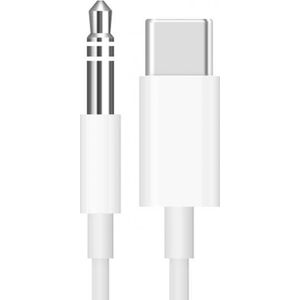 PowerGuard USB-C Smartphone Auto Audio AUX 3.5mm Audio Kabel, Adapter voor mobiel apparaat, Wit