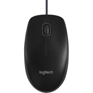 Logitech B100 (Bedraad), Muis, Zwart