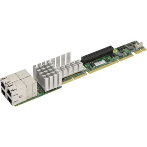 Supermicro AOC-UR-i4XT 1U Ultra Riser - Netwerkadapter, Server accessoires, Groen