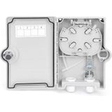 Digitus - FTTH Distributiedoos - Verdeelkast - Grijs - IP65 Bescherming, Voor 2x SC/SX of 2x LC/DX Koppelingen