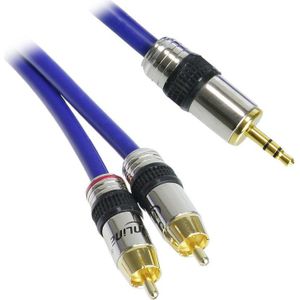 InLine Cinch/jack kabel, 2x Cinch naar 3,5mm jack (5 m, Instapniveau, RCA, 3,5 mm aansluiting (AUX)), Audiokabel