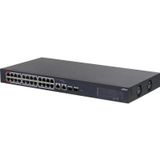 Dahua SWITCH CLOUD DAHUA DH-CS4226-24ET-240 SWITCH MET 24-POORTS POE 240W (26 Havens), Netwerkschakelaar, Zwart