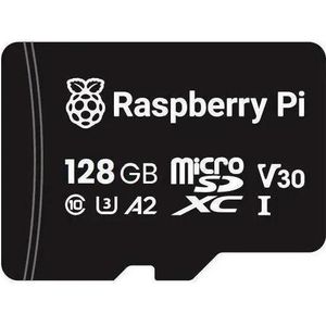 Raspberry Pi SC1645 (128 GB, microSDXC, U3, UHS-I), Geheugenkaart, Zwart