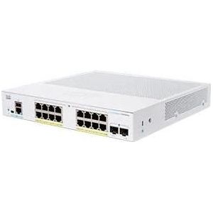 Cisco Zakelijke 250-serie CBS250-16P-2G (16 ports), Netwerkschakelaar, Grijs, Zwart
