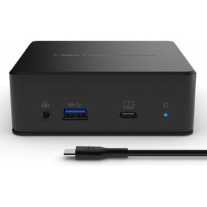 Belkin INC002vfBK (USB C), Docking station + USB-hub, Zwart