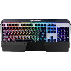 Cougar Gaming toetsenbord Attack X3 RGB, mechanisch, Cherry MX bruin (NL, Bedraad), Toetsenbord, Zilver, Zwart