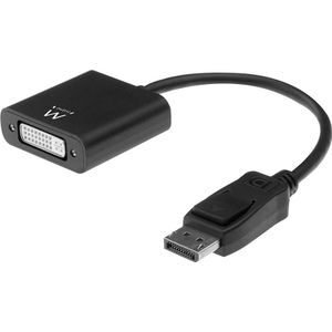 Ewent DisplayPort naar DVI vrouwelijke adapter (DVI, 15 cm), Data + Video Adapter, Zwart