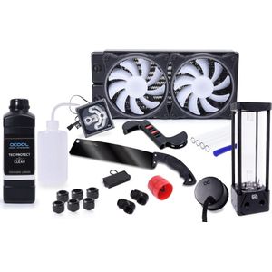 Alphacool Alphac Kern Hurrican 240mm ST45 Set 1022069, CPU waterkoelers, Zwart