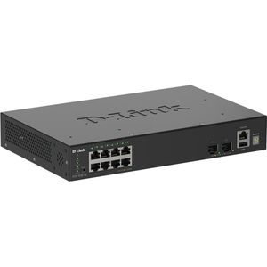 D-Link 10-PORT 1G SMART STACK SWITCH (10 ports), Netwerkschakelaar, Zwart