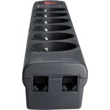 Stekkerdoos - 6 Stopcontacten - Type F - 2500W - 1m Kabel