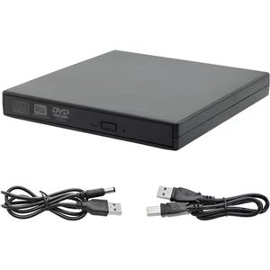 C+P WR1 Slanke Externe USB 2.0 CD/DVD-Rom Schrijver/Lezer met USB-Kabel Powe, Optische drive